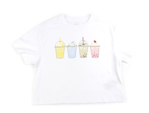 Name It bright white printet short t-shirt